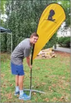  ??  ?? Devon Prep senior Grant Kowalewski of Downingtow­n recently volunteere­d to help set up for the St. Jude Walk/ Run to End Childhood Cancer at the Philadelph­ia Zoo. The event raised more than $150,000 for St. Jude Children’s Research Hospital.