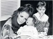  ??  ?? Above, Rory Green, youngest daughter of Jackie Collins, today, and, left, as a baby in 1969 with mother Jackie and sister Tiffany