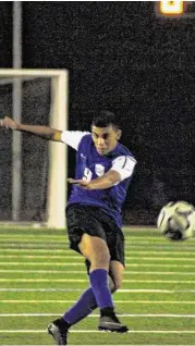  ?? Jimmy Loyd / For the Chronicle ?? Episcopal’s Christian Arias and the Knights earned their first SPC boys soccer title since 1992.