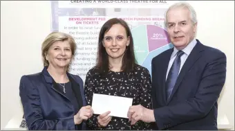  ?? Pic: Donal Hackett. ?? Eileen and Ray Monahan with Jane Parsons of The Hawk’s Well Theatre.