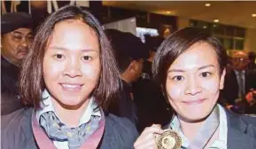  ??  ?? Pandelela Rinong (left) and Cheong Jun Hoong