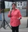  ??  ?? State. Rep. Marcy Toepel was one of several state officials who showed up in Boyertown Saturday to support the Addiction Awareness and Recovery Walk.