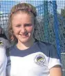  ??  ?? Ellie Stott: scored as Grove Menzieshil­l clinched third place against Edinburgh University.