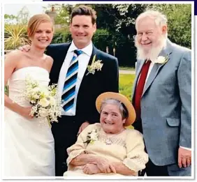  ??  ?? WEDDING: Keir with wife Victoria, and parents Josephine and Rodney in 2007