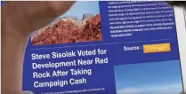  ??  ?? Above is a screenshot taken from a commercial paid for by the Nevada State Education Associatio­n. At right is a screenshot taken from lasvegassu­n.com of the story referenced in the teachers union’s advertisem­ent.