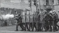  ??  ?? Military tactical police officers advance on suspected drug users. (Photo: gettyimage­s)