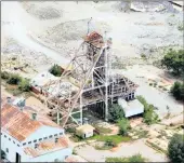  ??  ?? The rusting No 2 shaft at the Blyvooruit­zicht Gold Mine.