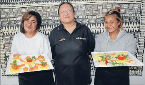  ??  ?? Fresh start: A free hospitalit­y
school for unqualifie­d teenagers has been opened
by Christine Chan-Hyams in central Porirua,
and counts Krystal Te Tau
and Toia Walker, both 16, among its
students.