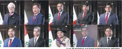  ?? ?? | Los 10 ministros que hasta la fecha fueron retirados. |