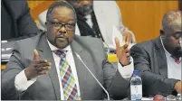  ?? Picture: COURTNEY AFRICA ?? ANSWERABLE: Minister of Police Nkosinathi Nhleko at the Nkandla inquiry in Parliament.