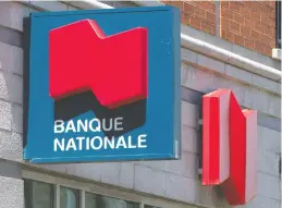  ?? PAUL CHIASSON/THE CANADIAN PRESS FILES ?? National Bank reported Thursday it hiked its dividend as it delivered a roughly two-per-cent increase in net income in the second quarter.
