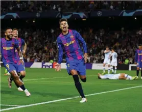  ?? AFP ?? Gracias a un gol de Piqué, Barcelona volvió a ganar en Champions.