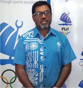  ?? Photo: ?? Ajay Ballu is the Chef de Mission for Team Fiji to the 2023 Solomon Islands Pacific Games. Sereana Salalo