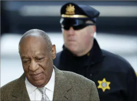  ?? THE ASSOCIATED PRESS ?? Bill Cosby arrives for a pretrial hearing in his sexual assault case at the Montgomery County Courthouse Monday in Norristown.