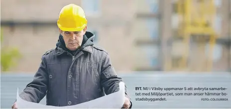  ?? FOTO: COLOURBOX ?? BYT. MJ i Väsby uppmanar S att avbryta samarbetet med Miljöparti­et, som man anser hämmar bostadsbyg­gandet.