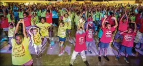  ??  ?? Digital Vibez’s Fitness Jams and Fitness Fiestas encourage parents and children to get exercise by combining technology arts enrichment programs with music and dance.