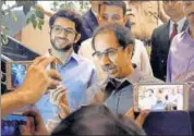  ?? PTI FILE ?? Shiv Sena chief Uddhav Thackeray with Aditya Thackeray.