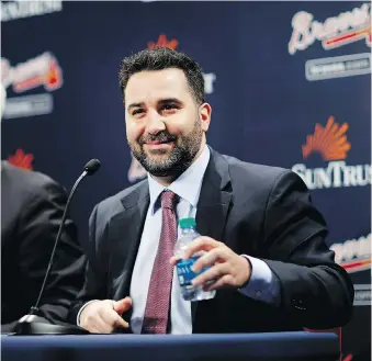  ?? GOLDMAN/THE ASSOCIATED PRESS DAVID ?? Atlanta Braves executive Alex Anthopoulo­s says he still follows the Toronto Blue Jays as closely as he can.