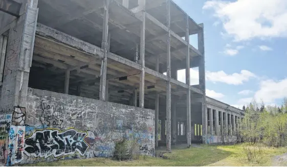  ?? NICHOLAS MERCER SALTWIRE NETWORK ■ ?? The old Terra Nova Sulphite Co. Mill in Glovertown is at the centre of the town’s future plans for a hiking trail in the area.