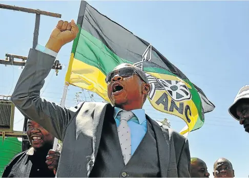  ?? Picture: Tiro Ramatlhats­e ?? Supra Mahumapelo at the height of his power two years ago. He has agreed to resign as North West premier, but is said to be fighting to stay on as ANC chairman in the province.
