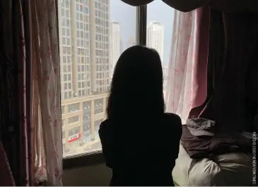  ??  ?? Taiwan native Chloe Chang is stranded in her grandmothe­r’s apartment in Yichang, China.