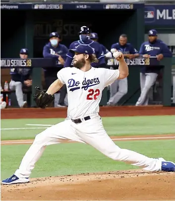  ?? PHOTO AFP ?? Clayton Kershaw a été dominant lors du premier match de la série mondiale.