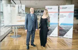  ?? ANA JIMÉNEZ ?? Pere Navarro y Blanca Sorigué ayer durante la presentaci­ón del BMP