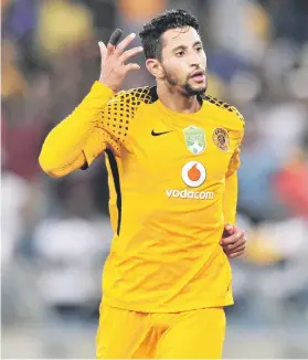  ?? Picture: Backpagepi­x ?? ON TARGET. Leonardo Castro of Kaizer Chiefs celebrates after scoring in their Nedbank Cup last-16 match against Stellenbos­ch FC at Moses Mabhida Stadium on Saturday.