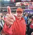  ?? KIRBY LEE/USA TODAY SPORTS ?? Andy Reid reportedly makes
$12 million a year to coach the Chiefs.