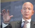  ??  ?? Jeff Bezos, says the National Enquirer threatened to publish nude photos of him unless his private investigat­ors backed off the tabloid.