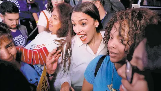  ?? REUTERS ?? Alexandria Ocasio-Cortez, de origen boricua, se convirtió en la mujer más joven en ganar un escaño, con 29 años.