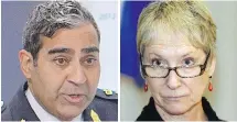  ??  ?? Victoria Police Chief Del Manak looking at reducing services. Esquimalt Mayor Barb Desjardins says increase “didn’t compute.”