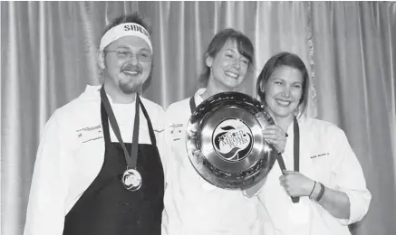  ?? PHOTOS: RON EADE ?? Chefs Jonathan Korecki, Marysol Foucault and Katie Brown Ardington came second, first and third respective­ly at Gold Medal Plates 2013 Monday.