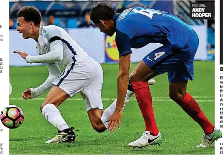  ?? PICTURE: ANDY HOOPER ?? Controvers­y: Varane was sent off for this foul on Alli after the on-field ref consulted the video assistant