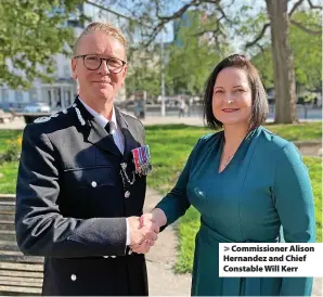 ?? ?? > Commission­er Alison Hernandez and Chief Constable Will Kerr