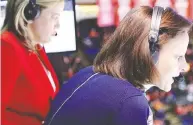  ?? COURTESY LEAH HEXTALL ?? Leah Hextall's first play-by-play gig was calling four games in the Canadian Women's Hockey League
in the 2018 season.