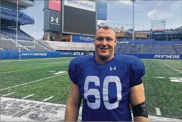  ?? COURTESY ?? Offensive lineman Tyden Ferris checks a lot of boxes for Georgia State. He has the size — 6 feet 5, 310 pounds — and the experience, having started the past two seasons at Central Michigan.