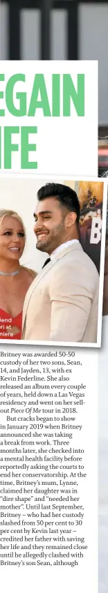  ??  ?? With boyfriend Sam Asghari at a 2019 premiere