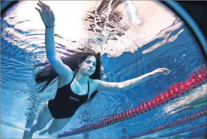  ?? Photo: Alexander Hassenstei­n/Getty Images for IOC ?? Yusra Mardini of Syria during a training session at the Wasserfreu­nde Spandau 04 training pool Olympiapar­k Berlin, Germany.