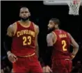  ?? ASSOCIATED PRESS FILE ?? LeBron James and Kyrie Irving were teammates on the Cavaliers the past three seasons.