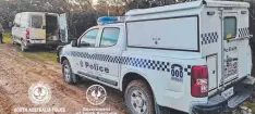 ?? Picture: SOUTH AUSTRALIA POLICE ?? Police find the bogged van.