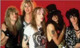  ?? ?? Guns N’ Roses … Steven Adler, Duff McKagan, Axl Rose, Slash and Izzy Stradlin in 1988. Photograph: Icon and Image/Getty Images