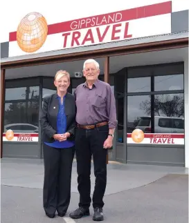  ??  ?? Jacquey and Bob Turner took over the reins of Gippsland Travel in 1988. Today it is one of Australia’s leading independen­t travel agencies.