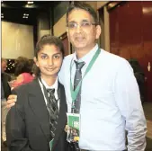  ??  ?? Timera Naidoo with her dad, Dr Kevin Naidoo.