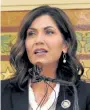  ?? Nord, Associated Press file James ?? South Dakota Gov. Kristi Noem has tracked close to the president on trying to protect the economy during the pandemic.