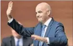  ?? FABRICE COFFRINI / AFP ?? Gianni Infantino ahir a Zuric