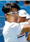  ??  ?? Hyeon Chung of Korea eyes a return during his comeback victory over Jack Sock in Mason.