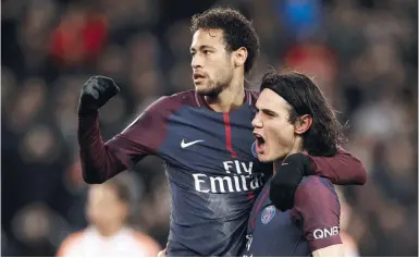  ?? Foto: dpa ?? Wollten Real das Fürchten lehren: die PSG-Stars Neymar und Edi Cavani.