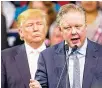  ?? ASSOCIATED PRESS FILE PHOTO ?? NASCAR Chairman and CEO Brian France speaks at a rally for Donald Trump in February.