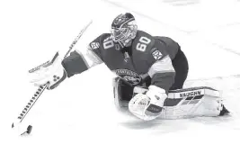  ?? CHARLES TRAINOR JR. ctrainor@miamiheral­d.com ?? Panthers goalie Chris Driedger, an unrestrict­ed free agent, finished the 2020-21 regular season ranked fifth in the NHL in save percentage. If the Seattle Kraken doesn’t select him in Wednesday’s expansion draft, it could still sign him to a free-agent contract.